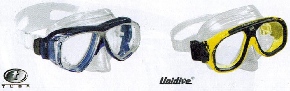 Potápěčské brýle s možností zábrusu dioptrické korekce